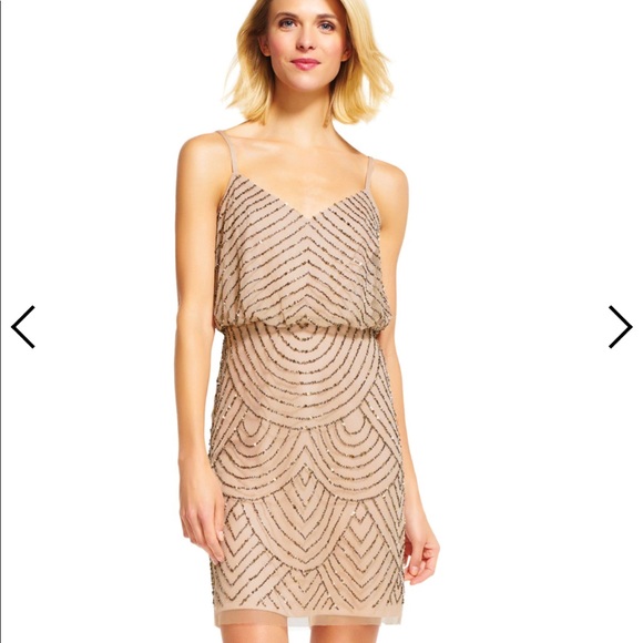 Gorgeous beaded blouson dress w/ Art Deco beading - Picture 3 of 6